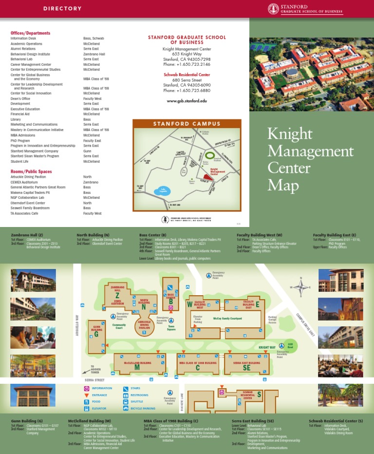 Stanford GSB Knight Management Center Map | PDF | Stanford University ...