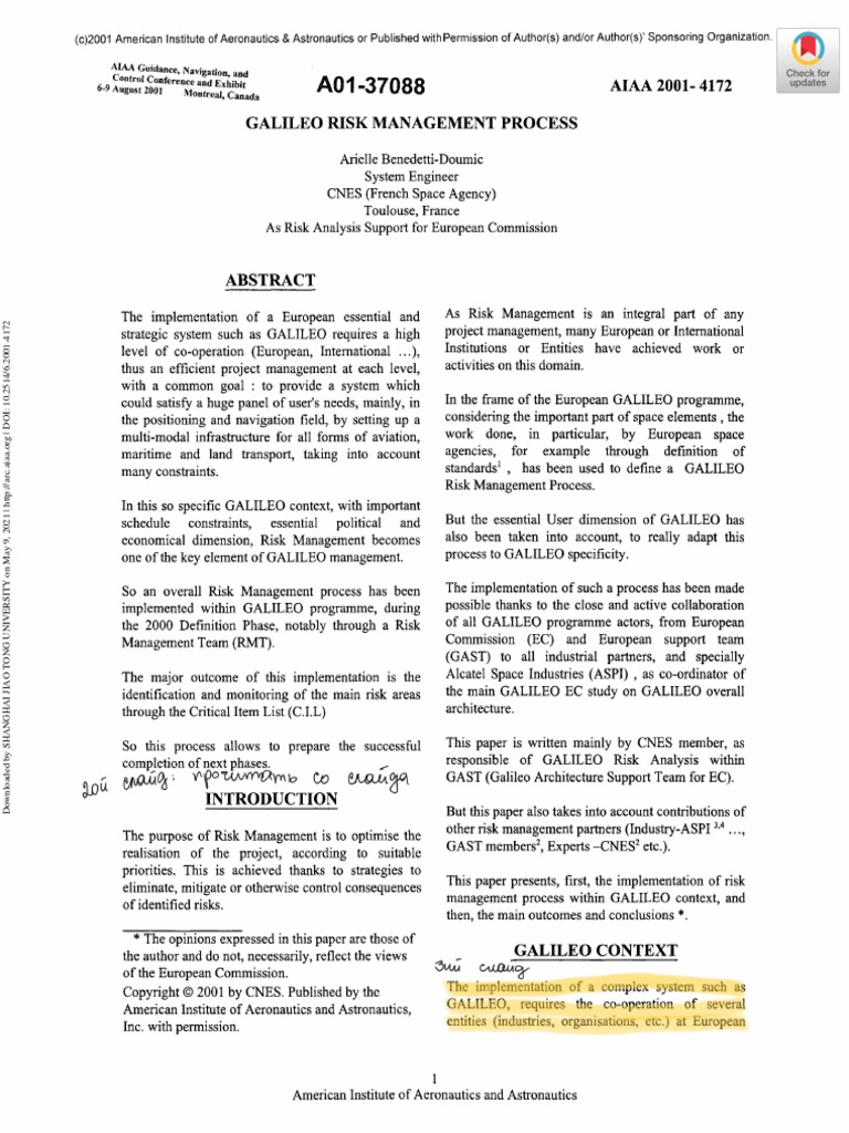39 GALILEO Risk Management Process | PDF | Risk | Risk Management