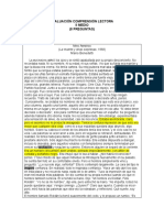 8 Preguntas Evaluación Comprensión Lectora 2ºM