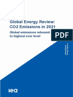 Global Energy Review Co 2 Emissions in 2021