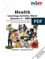 Health: Learning Activity Sheet Quarter 4 - MELC 4