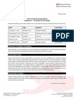 2022-05-25 Year 8 Summer Examinations 2022