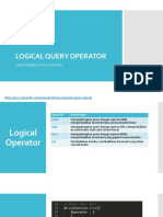 Pertemuan Ke-9 LOGICAL QUERY OPERATOR