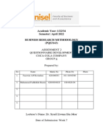 Business Research Assignment 2-Fadh