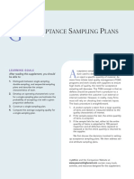 Acceptance Sampling Plans