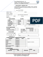 FICHA DE DATOS PARA MATIRCULA 2022