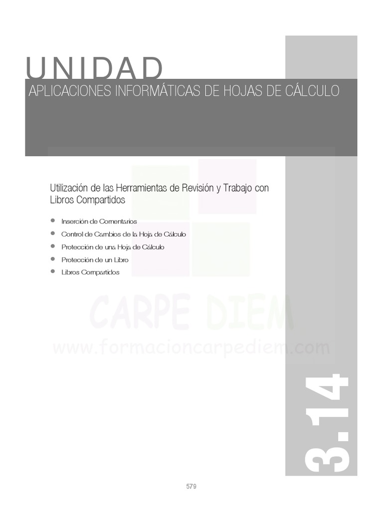 14 Utilizacion de Las Herramientas de Revision y Trabajo Con Libros ...