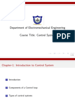 Department of Electromechanical Engineering Course Title: Control System