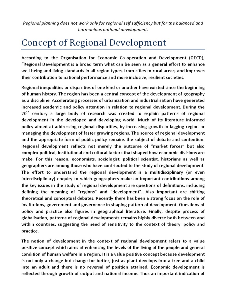 Understanding Regional Development Dynamics | PDF | Economic Growth ...