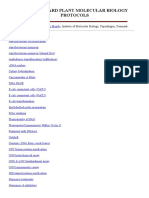 Standard Plant Molecular Biology Protocols: Kindly Provided By, Institute of Molecular Biology, Copenhagen, Denmark