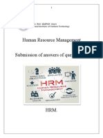 Human Resource Management Submission of Answers of Questions of