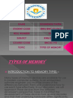 Name: Soumendu Patra Student Code: BWU/BNC/21/067 Roll Number: 067 Subject: Hw&Os Lab Course Code: BNCSC192 Topic: Types of Memory