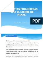 Garantias Financieras para El Cierre de Minas