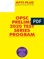 Opsc Prelims 2020 TEST Series Program