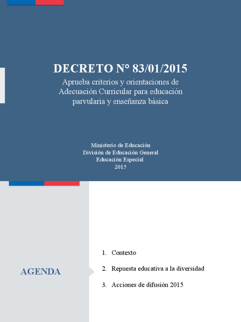 Criterios de Adecuación Curricular Decreto 83 | PDF | Plan de estudios ...