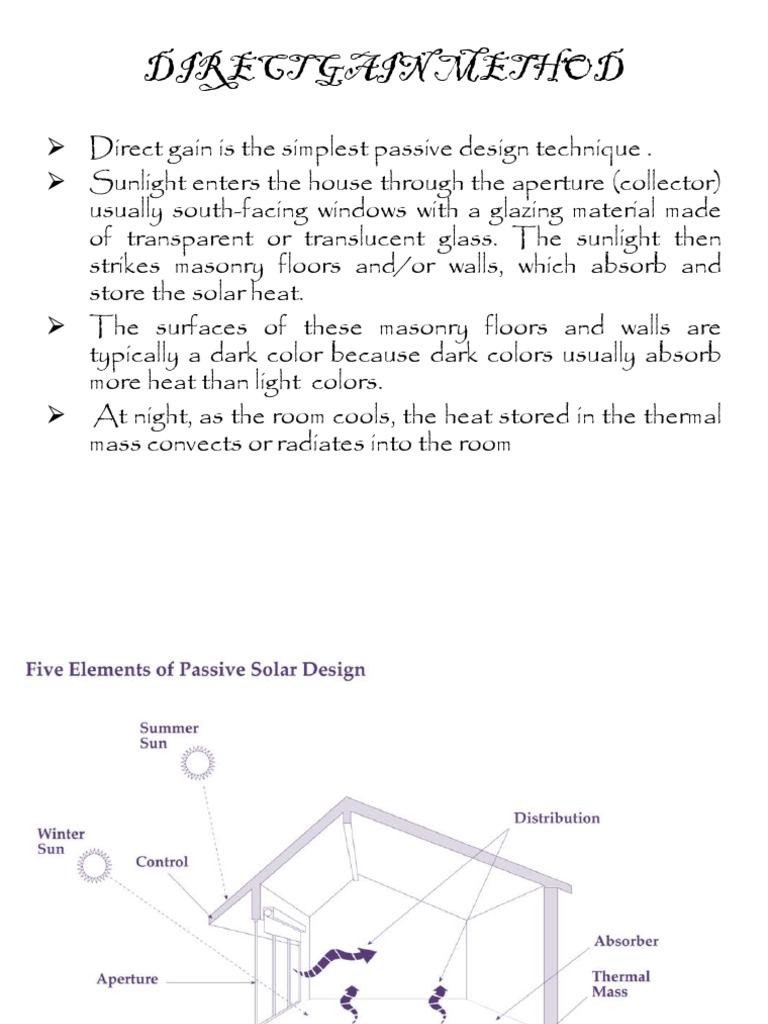 Direct Gain Passive Solar Design Guide | PDF | Building Insulation ...