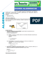 Expresiones Algebraicas para Segundo de Secundaria