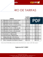 Reajuste Tarifa 2021 11 23