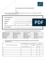 Training Needs Assessment (Tna) Form For Smes, 2009 - 10