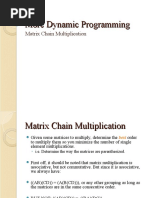 Matrix Chain Multiplication