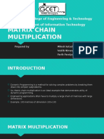 Matrix Chain Multiplication