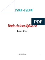 CMPS 6610 - Fall 2018: Matrix-Chain Multiplication