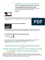 Técnicas de Creatividad y Proyectos de Innovación