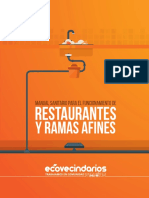 Manual Sanitario para El Funcionamiento de Restaurantes y Ramas Afines