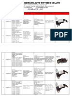 Ningbo Zhongwang Auto Fittings Co.,Ltd: Regulator List