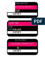 Grad E 10 - : List of Students