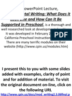 Developmental Writing Support Preschool
