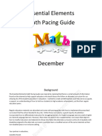 Essential Elements Math Pacing Guide December