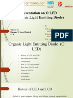 Presentation On O LED (Organic Light Emitting Diode) : Guided by Rajappa H S .Prof Dept of ECE