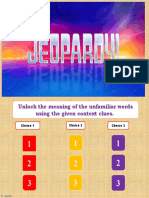 Jeopardy Game-Lesson 2