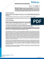 Certificado de Factibilidad: #131746 Fecha 29/06/2021