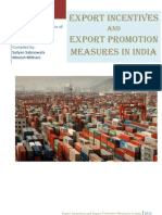 Export Incentives by Indian Government