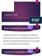 Green Skill: Sustainable Development and Self-Management