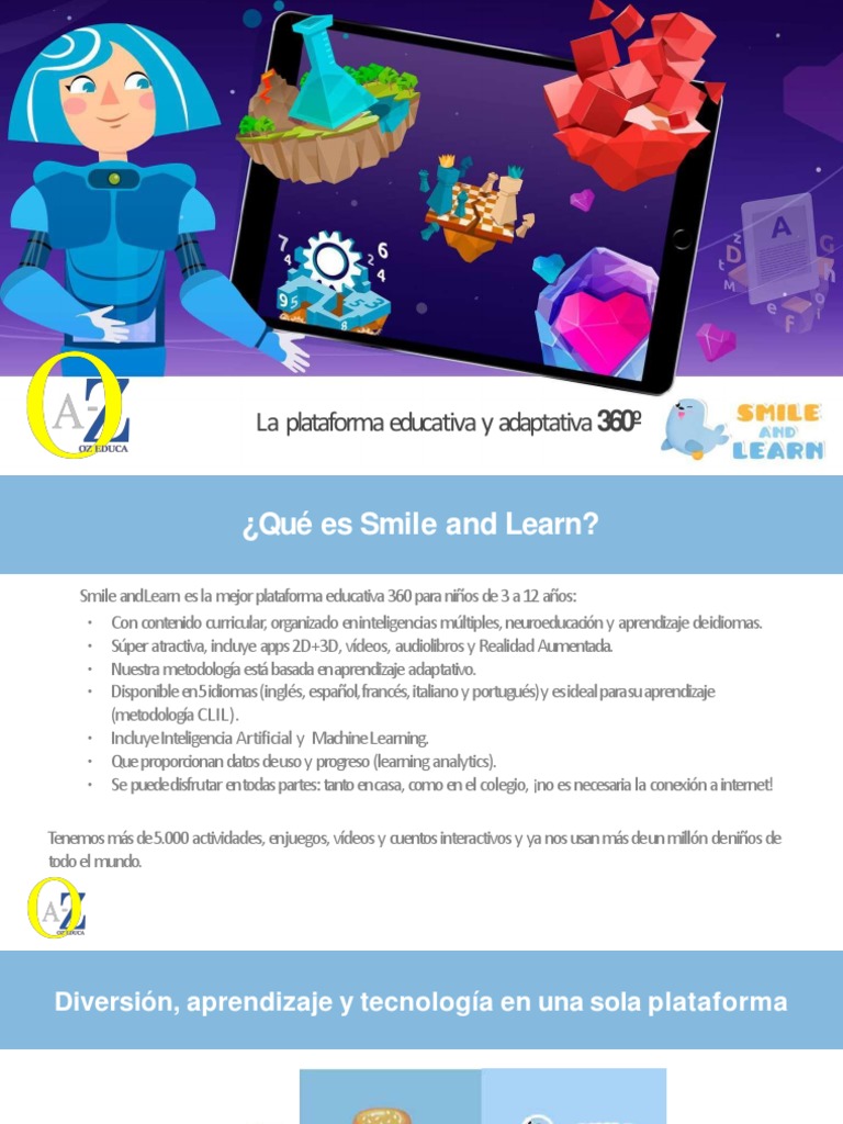 Smile and Learn: Plataforma Educativa 360º | PDF | Aprendizaje ...