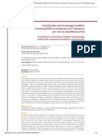 Contribuições Da Psicoterapia Analítica Funcional (FAP) No Tratamento Do Transtorno Por Uso de Substâncias (TUS)