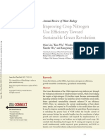 Improving Crop Nitrogen Use Efficiency Toward Sustainable Green Revolution