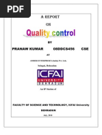 Project on Quality Control in Pharmaceutical Company