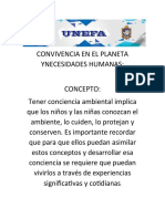 Convivencia en El Planeta Ynecesidades Humanas Jefer