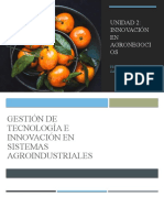 Gestión de Tecnología e Innovación en Sistemas Agroindustriales