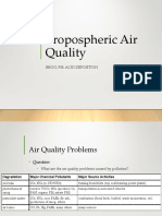Tropospheric Air Quality: Smog, PM, Acid Deposition