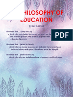 Template - Personal Philosophy of Education Template (A)
