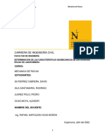 Determinacion de Las Caracteristicas Geomecanicas de Las Diversas Rocas de Labor Minera