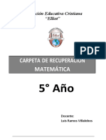 Carpeta de Recuperación MAT 5to Año - C3