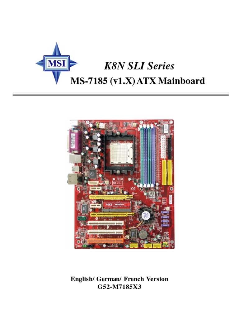 Msi Instruction Manual | PDF | Usb | Digital Electronics