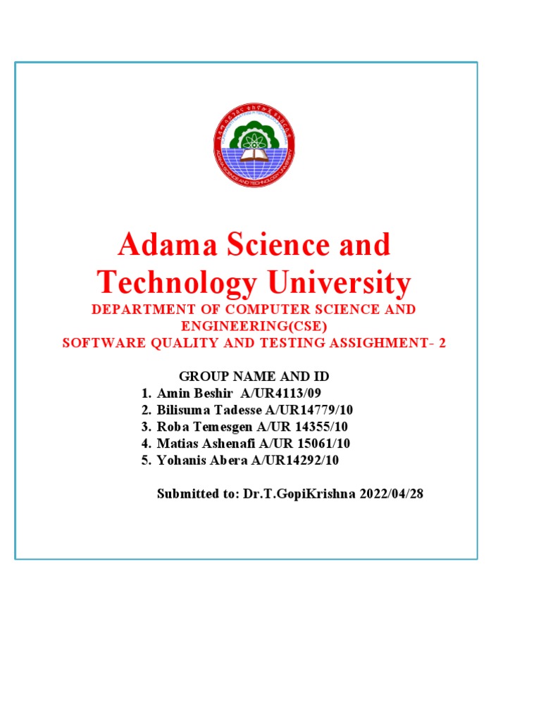 Testing Assignment 2 | PDF | Software Testing | Software Bug