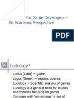 Ludology For Game Developers - An Academic Perspective